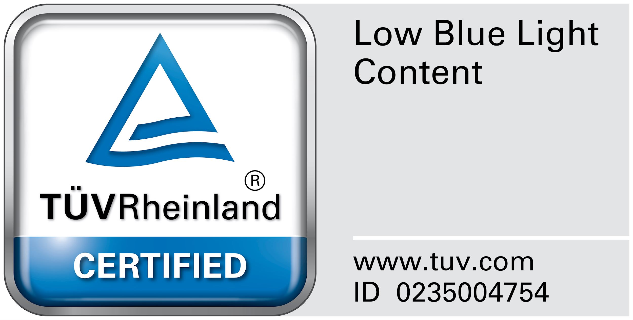 TUV Certified Low blue light display
