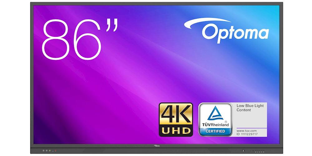 Optoma 3861RK IFPD 86" - interaktivní dotykový, 4K UHD, multidotyk 20prstu, Android, antireflexní tv